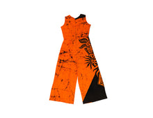 Load image into Gallery viewer, MODERN COTTON BATHIK JUMP SUIT FOR WOMEN-Orange and Black
