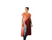 Load image into Gallery viewer, BATHIK Rayon Dress -  Maroon color
