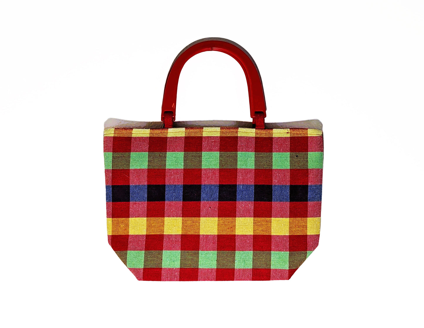 Cotton Handloom Hand bag - Red