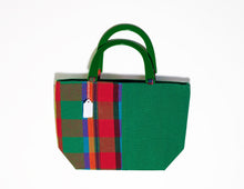 Load image into Gallery viewer, Cotton Handloom Hand bag - Dark Green
