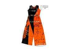 Load image into Gallery viewer, MODERN COTTON BATHIK JUMP SUIT FOR WOMEN-Orange and Black

