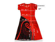 Load image into Gallery viewer, BATHIK Rayon Dress - Red color
