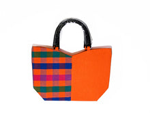 Load image into Gallery viewer, Cotton Handloom Hand bag - Orange
